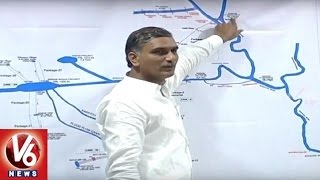 Irrigation Minister Harish Rao Power Point Presentation Over Kaleshwaram Project  V6 News [upl. by Githens]