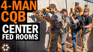 4Man CQB Dealing with Center Fed Rooms [upl. by Ellette]