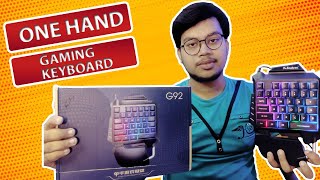 One Handed Mechanical Gaming Keyboard G92 RGB Gaming Keyboard  Unboxing Best Review  Qanan Vlogs [upl. by Suisyola]