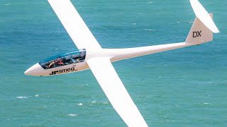 Low Level Flying at the Beach  Gliding New Zealand Style [upl. by Accber714]