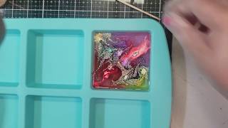 Resin coaster with alcohol inks [upl. by Dionysus]