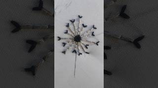 Very easy flower design  beautiful flowerembroiderythread threadflower learn [upl. by Acirt]