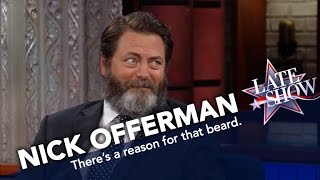 Nick Offerman Hates Shaving [upl. by Nariko]