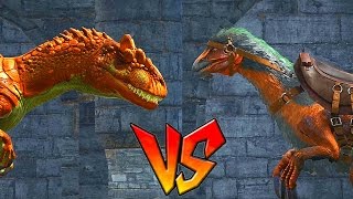 Ark Survival  THERIZINOSAURUS vs ALLOSAURUS Ep13 [upl. by Essirehc]