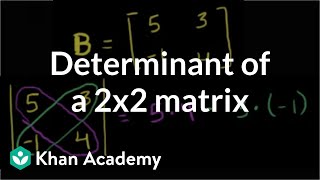 Finding the determinant of a 2x2 matrix  Matrices  Precalculus  Khan Academy [upl. by Olodort]