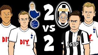 ⚽2 vs 2⚽ TOTTENHAM vs JUVENTUS UFL Challenge Dean vs Sam [upl. by Ilanos]