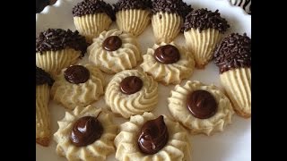 Italian Spritz Cookies With NUTELLA and Chocolateand yelling goats [upl. by Elly919]