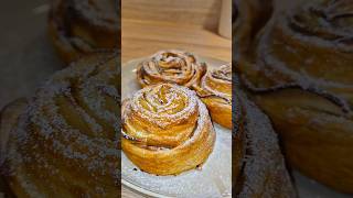 Simple and Tasty Apple Roses made of Puff Pastry 🍎 shorts asmr yummy food dessert easyrecipe [upl. by Rebane]