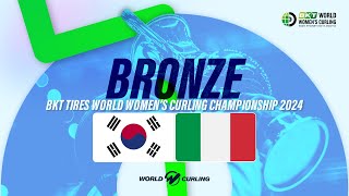 KOREA v ITALY  BKT Tires World Womens Curling Championship 2024  Highlights [upl. by Eigger]