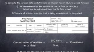 Calculations involving infusions in unitsh [upl. by Watkin72]