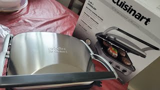 Unboxing and testing my Cuisinart 5 in 1 Griddler [upl. by Ynohtnaluap]