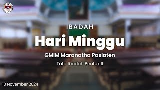 Ibadah Hari Minggu  10 November 2024 [upl. by Noeruat]