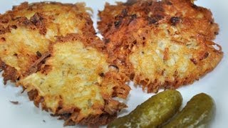 Polish Food  Traditional Potato Pancakes thick grate  Polish Cuisine [upl. by Deraj]