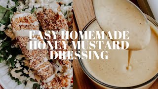 Homemade Easy Honey Mustard Salad Dressing  EASY RECIPES  HEALTHY [upl. by Anertac]