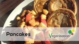 Pancakes Rezept Pfannenkuchen Eierkuchen Veganisationde Vegan Naturkost [upl. by Attenohs232]