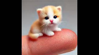 The Tiniest Cat in the World Fingertip cats viralvideo [upl. by Suisyola]