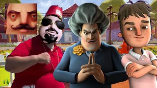 Hello Neighbor  New Secret Neighbor Terminator Aaron Skibidi Dop Boy Scary Teacher History Gameplay [upl. by Eugeniusz600]