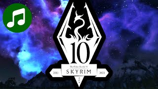 SKYRIM Anniversary Edition 🎵 Relaxing Music 10 HOURS  Elder Scrolls  OST  Soundtrack [upl. by Ambrosius]