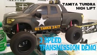 Tamiya Tundra High Lift 3 Speed Transmission Demo [upl. by Emmery]