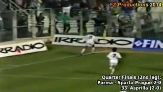 19921993 Cup Winners Cup Parma AC All Goals Road to Victory [upl. by Nairad917]