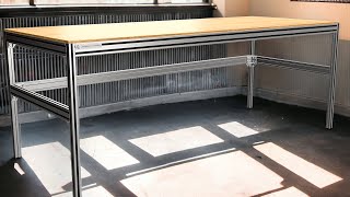 A MAN CAVE Workshop Table in 5 Minutes  Aluminum Extrusion Workshop [upl. by Namaj]