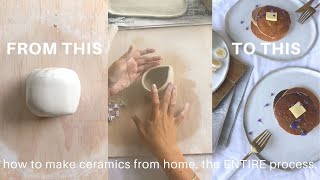 HOW I MAKE CERAMICS AT HOME the entire pottery process  lolita olympia [upl. by Saidel378]