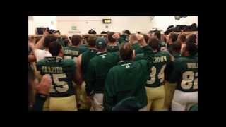 CSU Rams Football Sings Fight Song In Locker Room [upl. by Bayly]