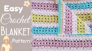 EASIEST CROCHET BABY BLANKET EVER 💥 The Drunken Granny Baby Blanket 🍹 The Secret Yarnery [upl. by Aleekat]