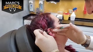 💉 Double Daith PIERCING First Ever 💉Triple Anti Helix 💉5 Piercings auf einmal💉Marcs Piercing TV [upl. by Ettenay363]