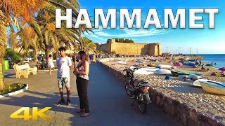 Hammametحمامات Coastal City Walking Tour in Tunisia【4K HD – 60fps】🇹🇳 [upl. by Yates]