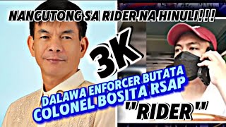 DALAWA ENFORCER BUTATA KAY CONG BOSITA SA GINAWA ANOMALYA SA RIDER [upl. by Namqul]