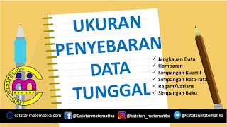 Ukuran Penyebaran Data Tunggal  Statistika Matematika Wajib Kelas 12  Catatan Matematika BangRP [upl. by Uela]