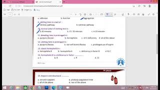 questions pract 3 physio 📑 hemostatic function test [upl. by Aonehc]