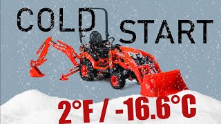 Kubota BX23S Cold Start [upl. by Ellehcal]