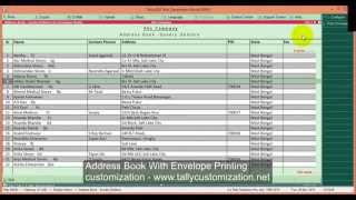 Address Book With Envelope Printing  TallyERP9 [upl. by Adleme]