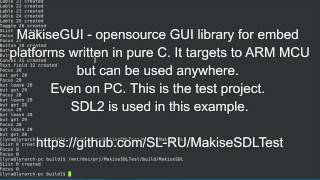 MakiseGUI tests on PC using SDL2 [upl. by Aissak]