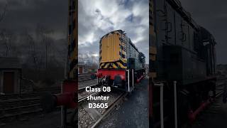 Class 08 shunter D3605 in strathspey railway Scotland [upl. by Nylanaj]