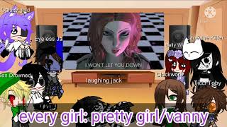 creepypastas react to FNaF songs [upl. by Gorga]