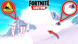 Fortnite AVALANCHE ESCAPE slide Can you DODGE whats FALLING Fortnite Creative Mode [upl. by Kirimia]