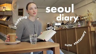 winter in Seoul vlog ☕️ stationary kbeauty amp clothes shopping cute cafes and snow [upl. by Perloff]