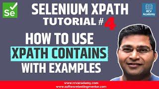 Selenium XPath Tutorial 4  XPath Contains Function with Examples [upl. by Acinyt]