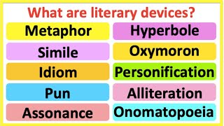 LITERARY DEVICES  Learn about literary devices in English  Learn with examples  Figure of speech [upl. by Dewie]