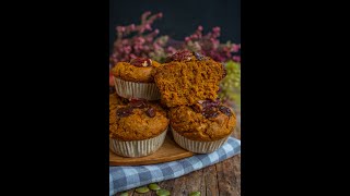 Beste Kürbis Muffins 🎃 vegan amp glutenfrei backen shorts Mrs Flury [upl. by Raab]