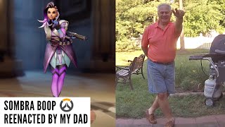 Overwatch  Sombra Boop Emote reenacted by my Dad [upl. by Coh264]