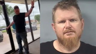 Man arrested after racist rant at Texas ATampT store [upl. by Laertnom]