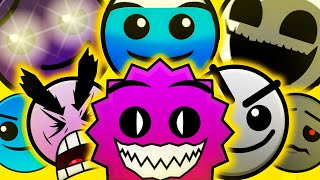 NEW CUSTOM Geometry Dash Difficulty Faces V6 But They Are REVERSE Version 51 [upl. by Ainehs]