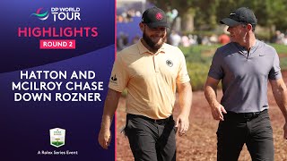 Round 2 Highlights  ft Hatton McIlroy Rozner Waring  2024 DP World Tour Championship [upl. by Coben96]