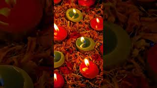 Candle Decoration with Flowers in Water । Happy Diwali [upl. by Kcirddec6]