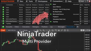 NinjaTrader How to enable Multi Provider mode for Rithmic Tradovate and Continuum connections [upl. by Oelak]