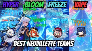 6 BEST  STRONGEST C0 NEUVILLETTE TEAMS  Spiral Abyss Showcase  Guide  Genshin Impact [upl. by Claudian]